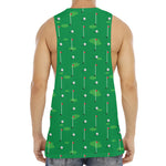 Golf Course Pattern Print Men's Muscle Tank Top