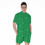 Golf Course Pattern Print Men's Rompers