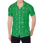 Golf Course Pattern Print Men's Shirt