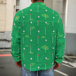 Golf Course Pattern Print Men's Shirt Jacket