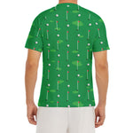 Golf Course Pattern Print Men's Short Sleeve Rash Guard