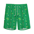 Golf Course Pattern Print Men's Athletic Shorts