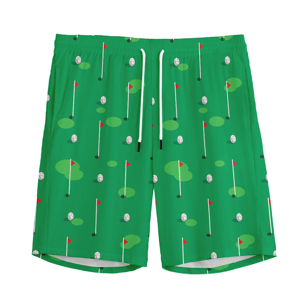 Golf Course Pattern Print Men's Sports Shorts