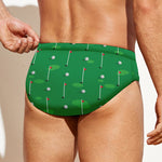 Golf Course Pattern Print Men's Swim Briefs