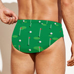 Golf Course Pattern Print Men's Swim Briefs
