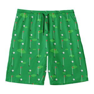 Golf Course Pattern Print Men's Swim Trunks