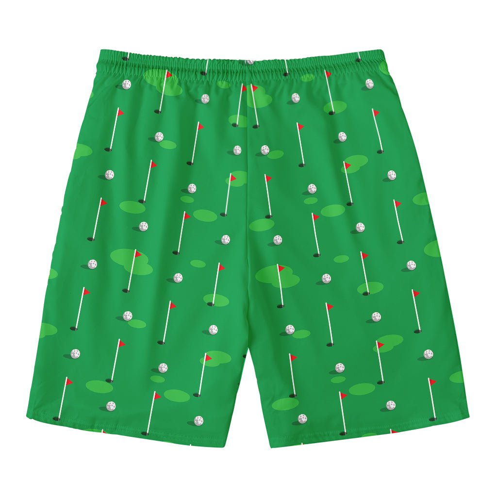 Golf Course Pattern Print Men's Swim Trunks