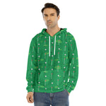 Golf Course Pattern Print Men's Velvet Pullover Hoodie