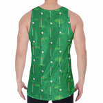 Golf Course Pattern Print Men's Velvet Tank Top