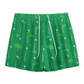 Golf Course Pattern Print Mesh Shorts