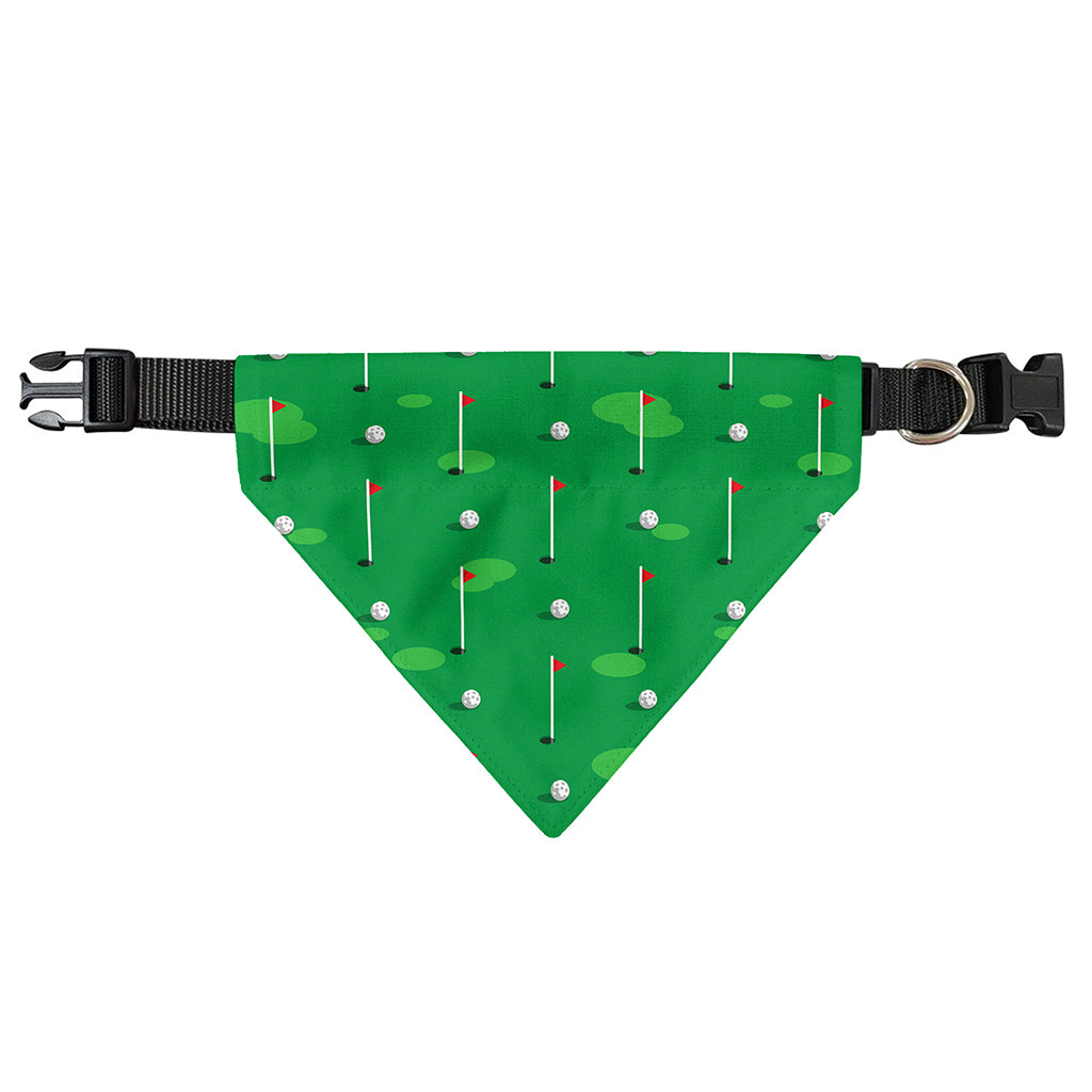 Golf Course Pattern Print Over The Collar Dog Bandana