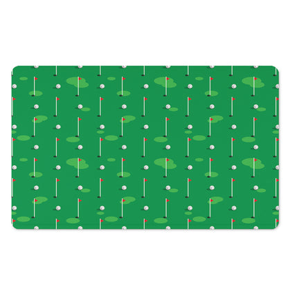 Golf Course Pattern Print Polyester Doormat