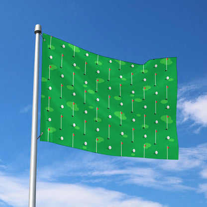 Golf Course Pattern Print Polyester Flag