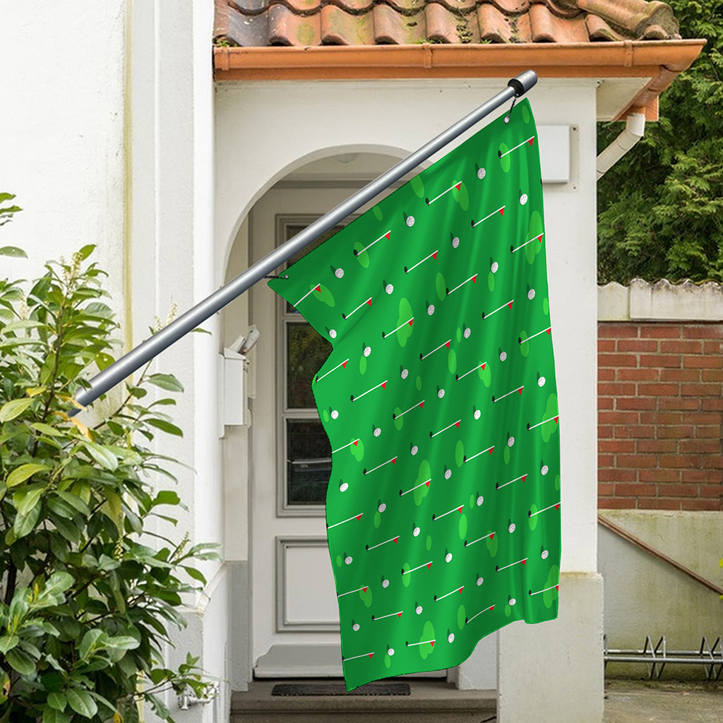 Golf Course Pattern Print Polyester Flag