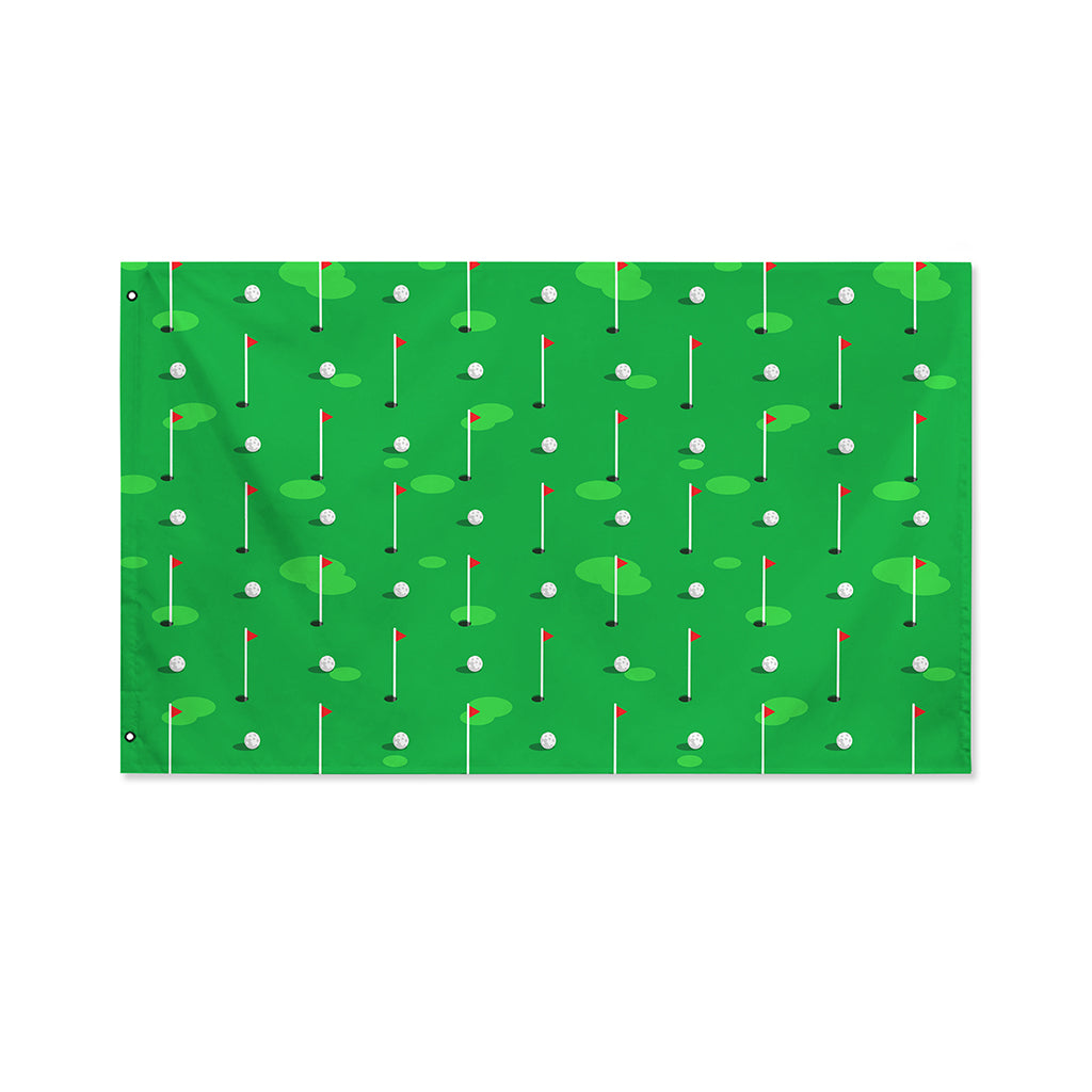 Golf Course Pattern Print Polyester Flag