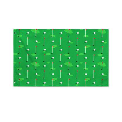 Golf Course Pattern Print Polyester Flag