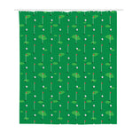 Golf Course Pattern Print Polyester Shower Curtain