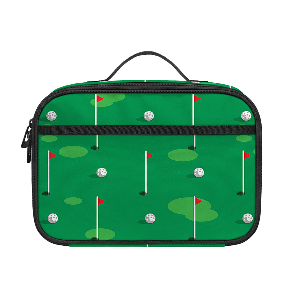 Golf Course Pattern Print Portable Lunch Bag