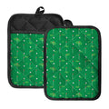 Golf Course Pattern Print Pot Holders With Pocket