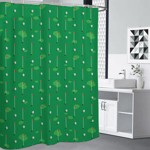 Golf Course Pattern Print Premium Shower Curtain