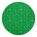 Golf Course Pattern Print Round Blanket