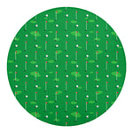 Golf Course Pattern Print Round Blanket