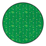 Golf Course Pattern Print Round Floor Mat