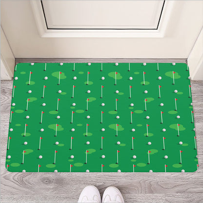 Golf Course Pattern Print Rubber Doormat