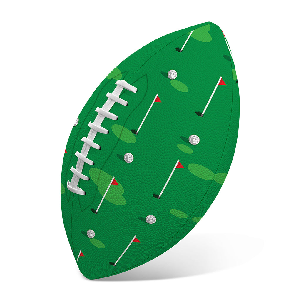 Golf Course Pattern Print Rugby Ball