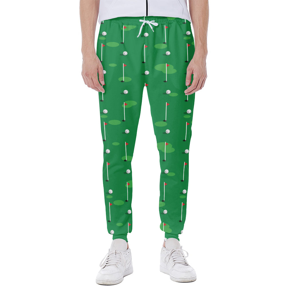 Golf Course Pattern Print Scuba Joggers