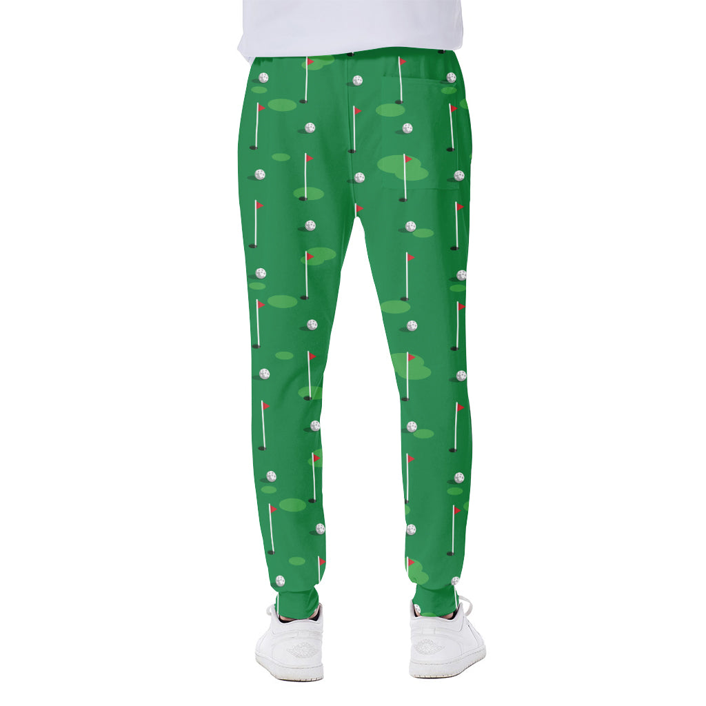Golf Course Pattern Print Scuba Joggers