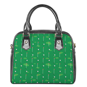 Golf Course Pattern Print Shoulder Handbag