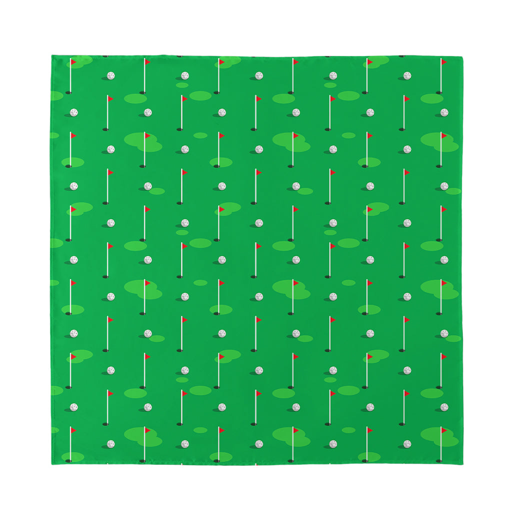 Golf Course Pattern Print Silk Bandana