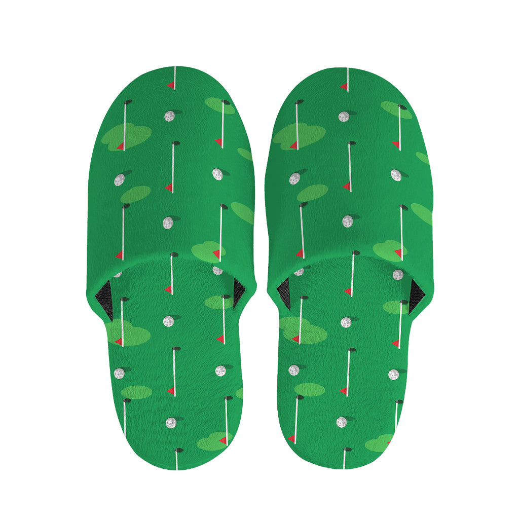 Golf Course Pattern Print Slippers