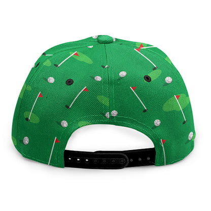 Golf Course Pattern Print Snapback Cap