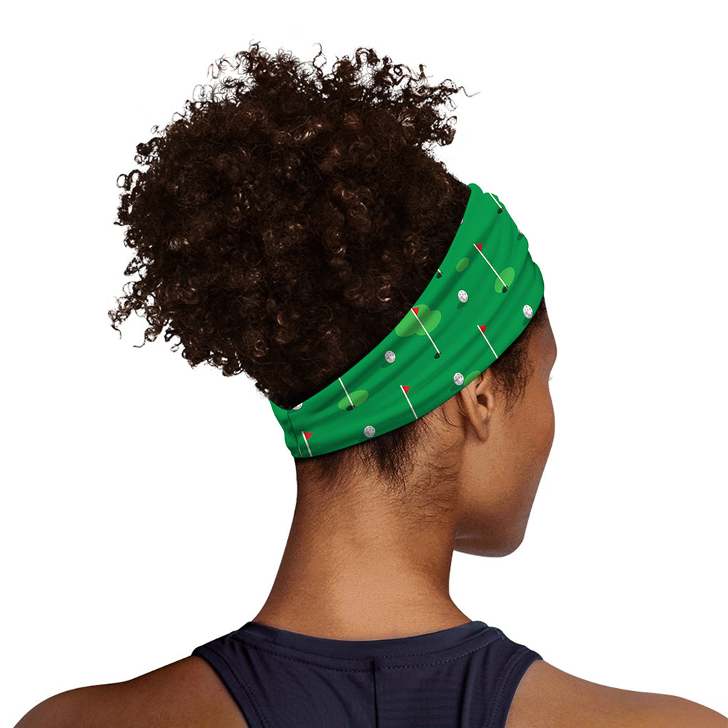 Golf Course Pattern Print Sports Headband