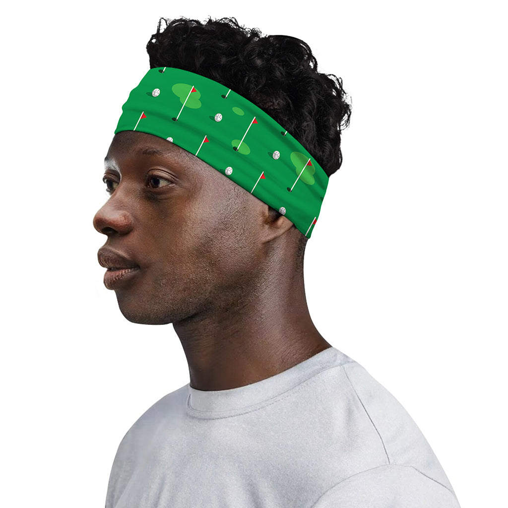 Golf Course Pattern Print Sports Headband