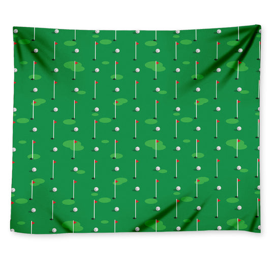 Golf Course Pattern Print Tapestry