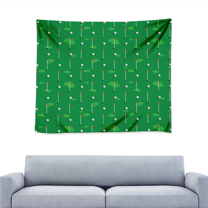 Golf Course Pattern Print Tapestry