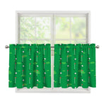 Golf Course Pattern Print Tier Curtains