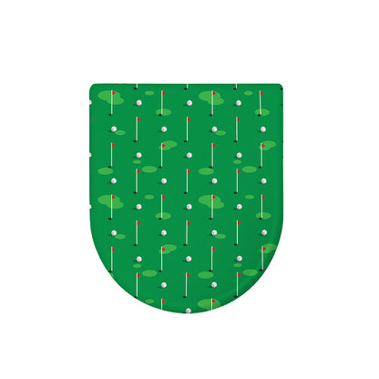 Golf Course Pattern Print Toilet Lid Cover