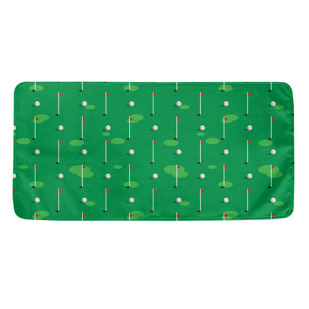 Golf Course Pattern Print Towel