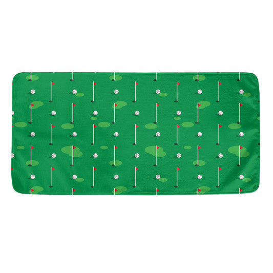 Golf Course Pattern Print Towel