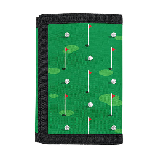 Golf Course Pattern Print Trifold Wallet