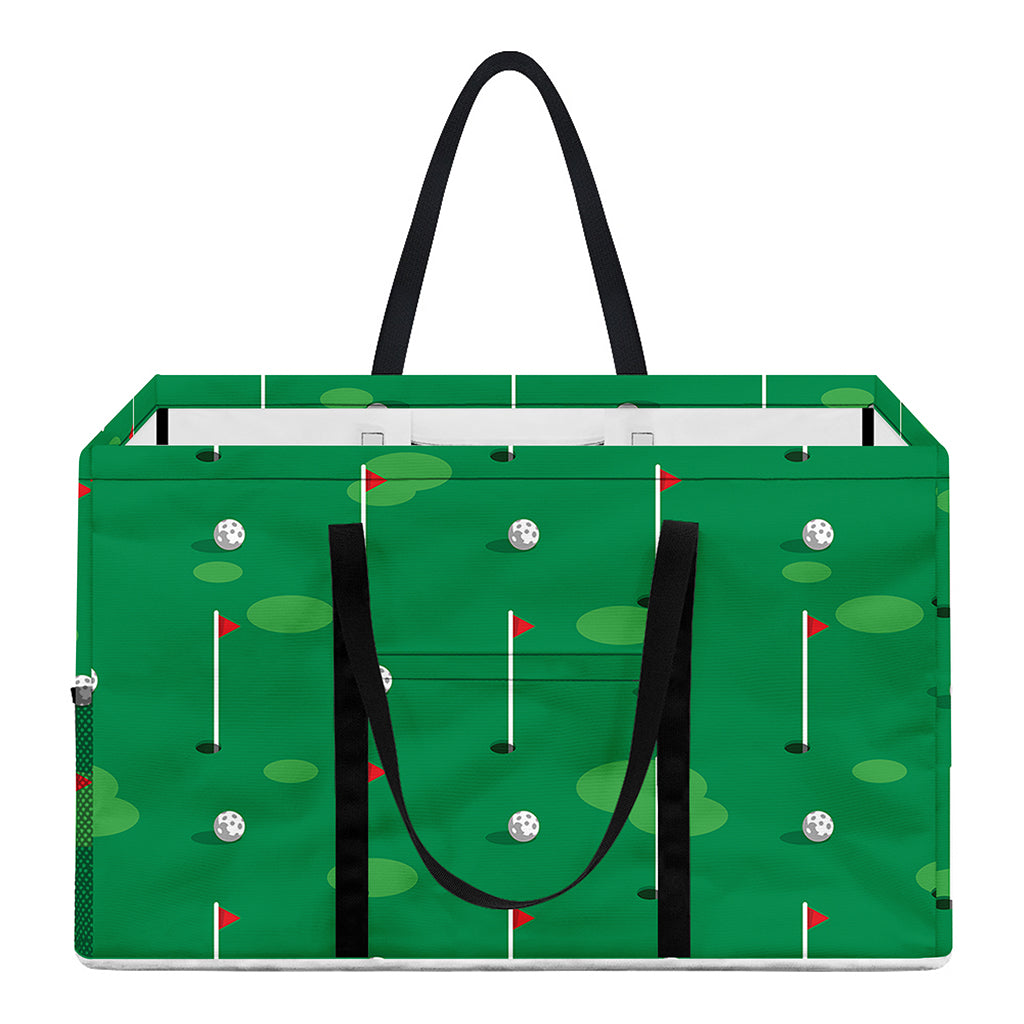 Golf Course Pattern Print Utility Tote Bag