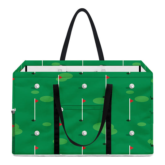 Golf Course Pattern Print Utility Tote Bag