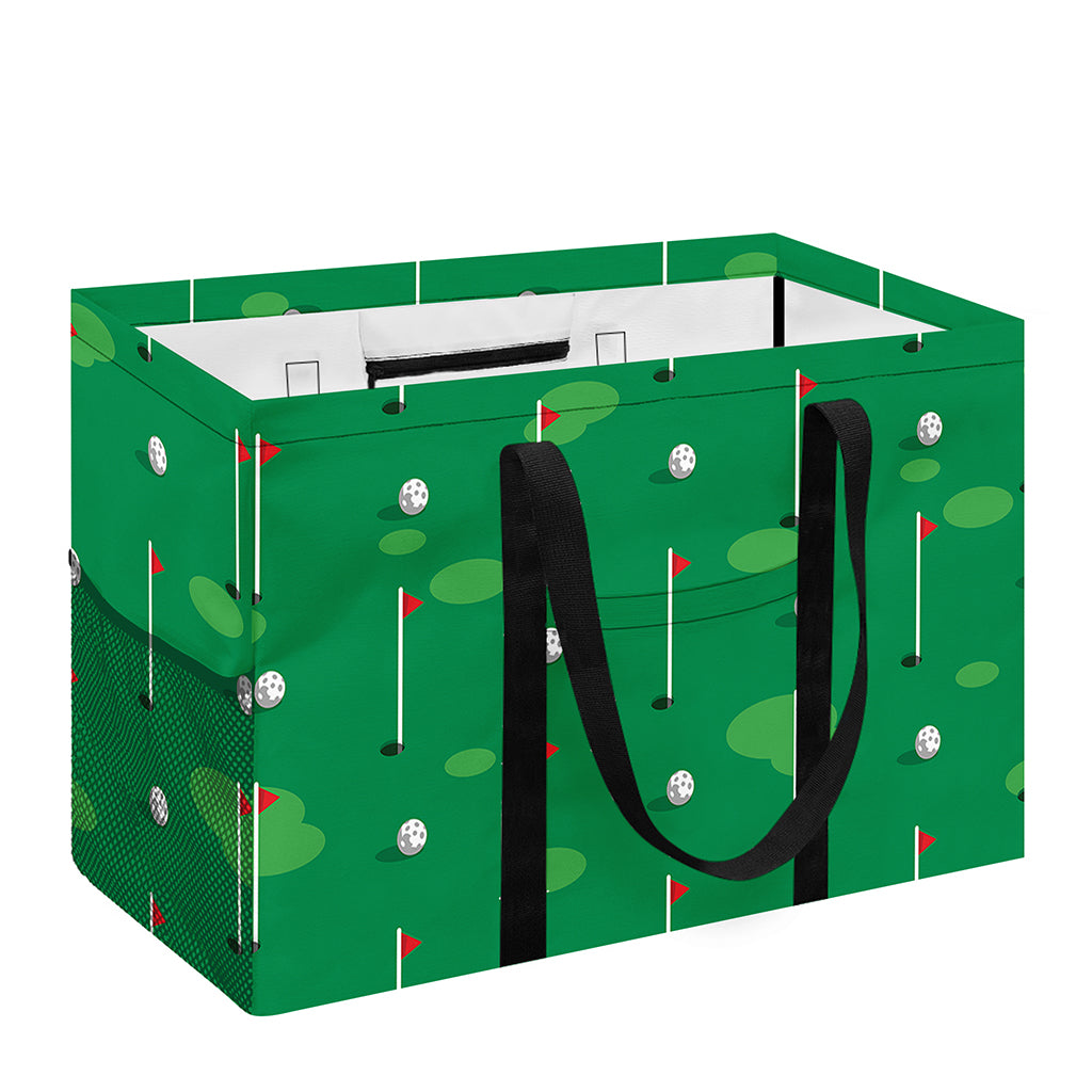 Golf Course Pattern Print Utility Tote Bag