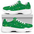 Golf Course Pattern Print White Chunky Shoes