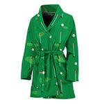 Golf Course Pattern Print Women's Bathrobe