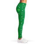Golf Course Pattern Print Women's Leggings